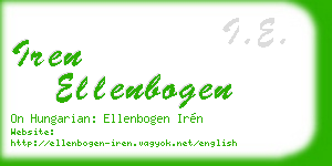 iren ellenbogen business card